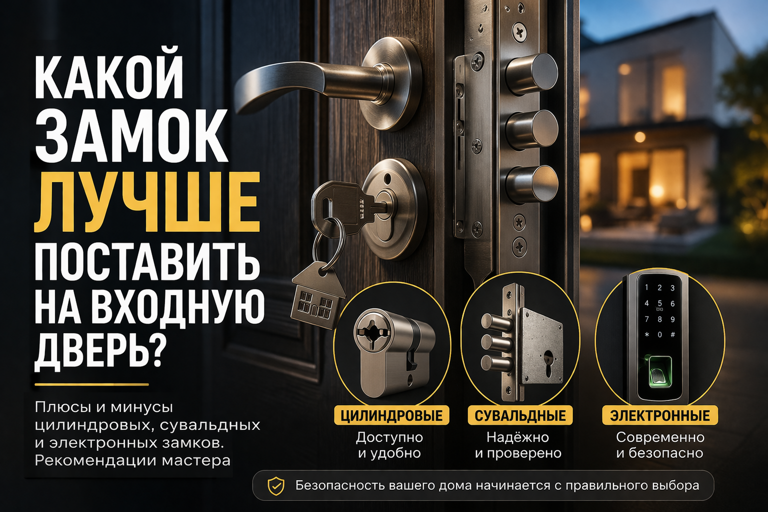 Какой замок лучше поставить на входную дверь: сравнение типов